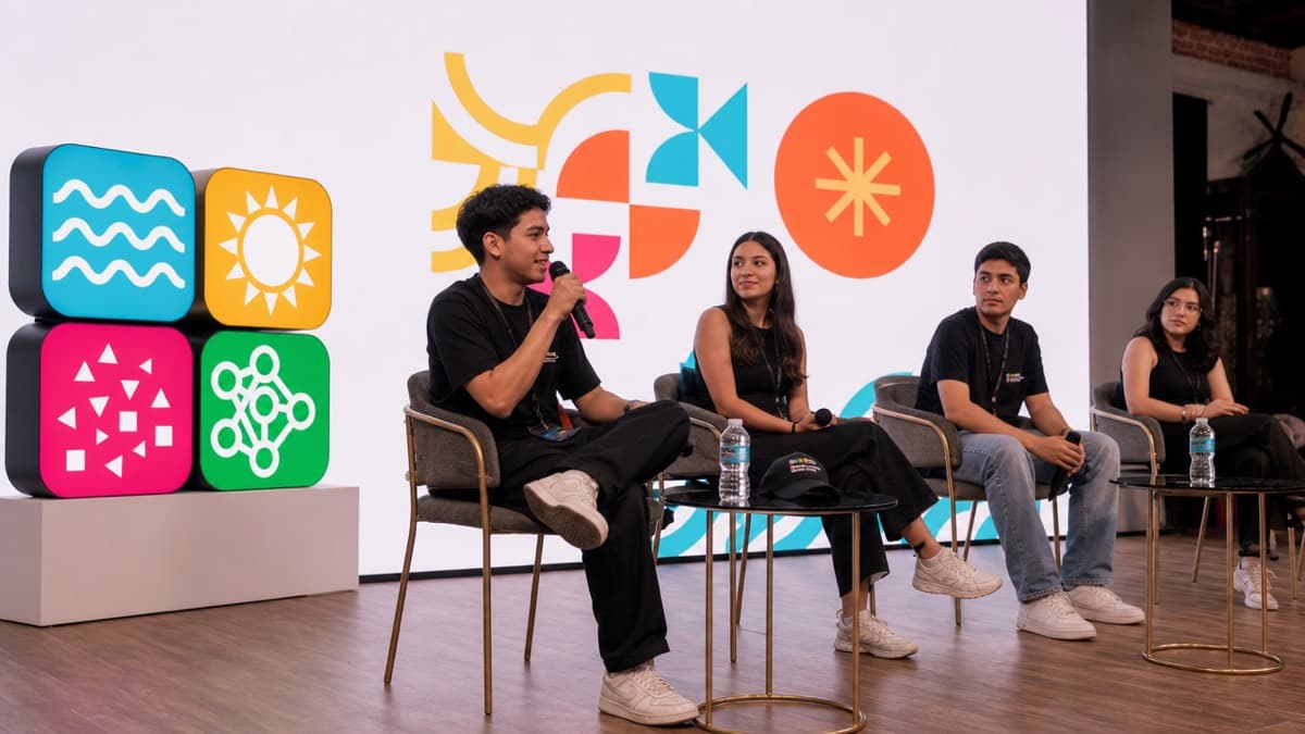Panel de marca frente al público en Veracruz Tech Week